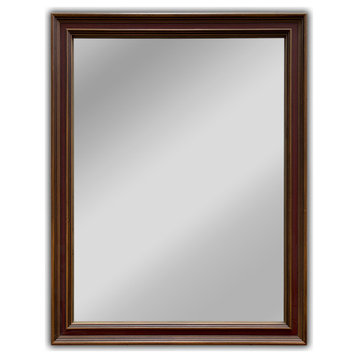CHLOE's Reflection Vertical Wood Black/Golden Framed Wall Mirror