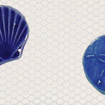 Artistry in Mosaics - Shells Step Markers Ceramic Swimming Pool Mosaic 3"x24", Blue - Our pool mosaics are handcrafted in the USA by skilled artisans using durable, high quality glazed ceramic tile. All mosaics arrive pre-assembled and adhered to a mesh backing for easy installation.
