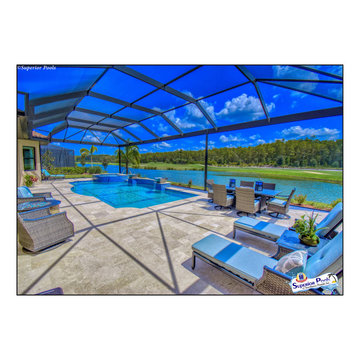 (Heller) Bonita Springs, FL Superior Pools Custom Swimming Pool/Spa/Raised Area