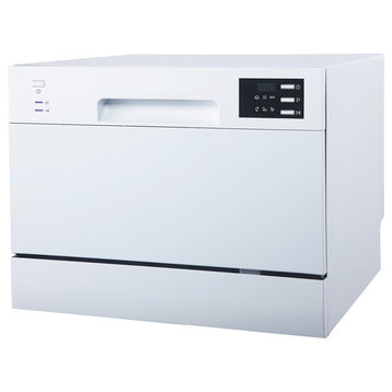 Sunpentown Countertop Dishwasher With Delay Start & LED, White