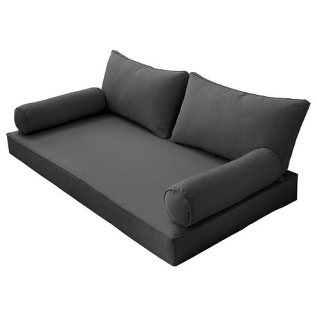 S2 Full Size 5PC Pipe Daybed Mattress Cushion Bolster Pillow Complete Set AD003