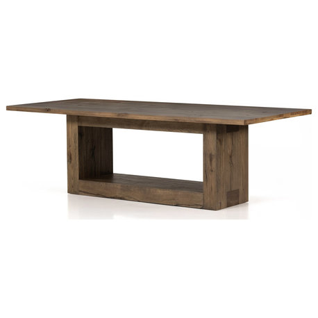 Perrin Dining Table 93", Rustic Fawn Veneer