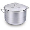 Korkmaz Astra Stainless Steel Capsulated Stockpot With Lid, 32 Quart