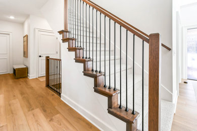Inspiration for a staircase remodel in Omaha