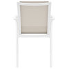 Pacific Sling Arm Chair, Set of 2, White Frame/Taupe Sling