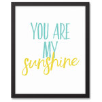 DDCG - You Are My Sunshine 16x20 Black Framed Canvas - The  You Are My Sunshine 16x20 Black Framed Canvas features a cute saying to hang in your kid's room. This framed canvas helps you infuse character into your home. Digitally printed on demand with custom-developed inks, this exclusive design displays vibrant colors proven not to fade over extended periods of time. The result is a stunning piece of wall art you will love.