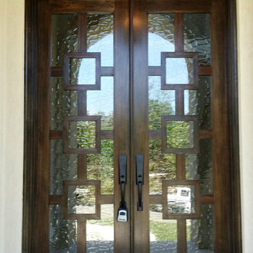 Red Grandis Modern Entry Door