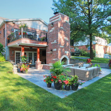 2-Story Outdoor Fireplace