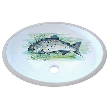 Big Fish Hand Painted Sink