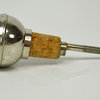 Consigned Silver Plated Ball Shaped Bottle Pourer w/ Cork, Vintage English