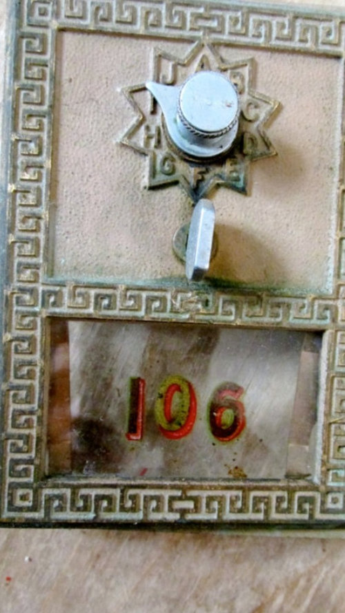 Larger USPS Post Office Mailbox Brass Postal Combo Door Lock 6 1/4" x 5 1/2" 