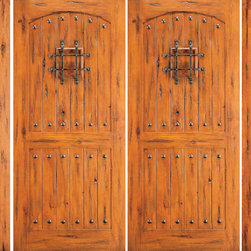 Alder External Prehung Double Door with Two Sidelites,, Speakeasy - Front Doors