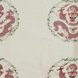 Custom Made Embroidered Dupioni Silk Curtains - Window Treatments