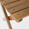 GDF Studio Vicaro Outdoor Natural Acacia Wood Foldable Dining Chairs, Set of 4