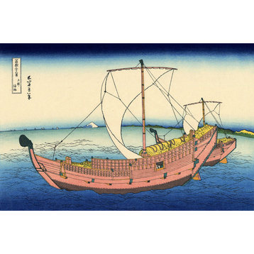 The Kazusa Sea Route by Katsushika Hokusai, art print