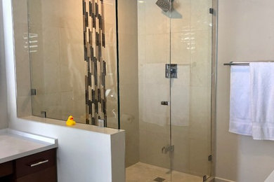 This is an example of a modern bathroom in Tampa.