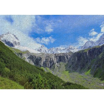 Mountain And Cliffs 73 Area Rug, 5'0"x7'0"