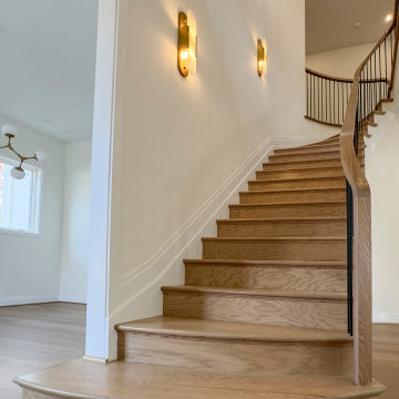 Project #144 | Slightly Curved Transitional Staircase