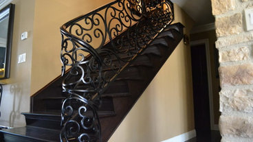 Ornamental Wrought Iron Staircase Railing - Orange County, CA