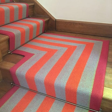 Stunning Roger Oates Fitzroy Bright stair runner to period propery