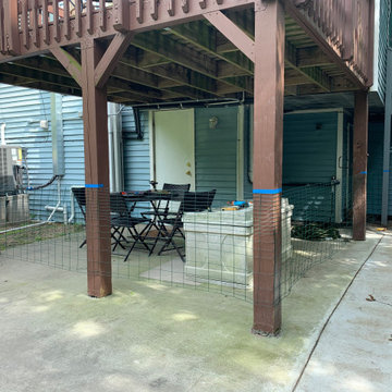 Creating a courtyard at Galveston bungalow