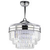 Lille Transitional Chandelier Ceiling Fan with LED light