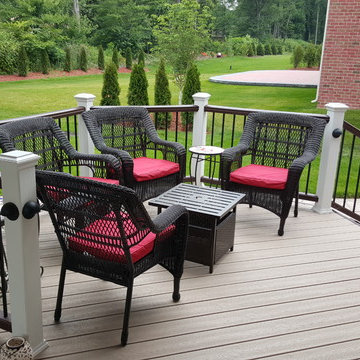 Trex Transcend Deck With Custom Covered Porch Pavilion Troy, Mi