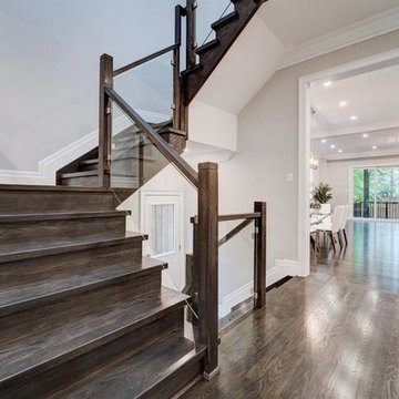 Custom stained flooring