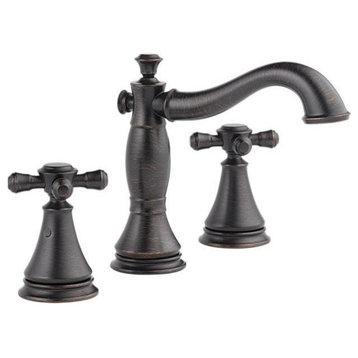Delta Cassidy 2 Handle Widespread Bathroom Faucet, Venetian Bronze, 3597LF-RBMPU