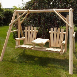 Tete-a-tete Rustic Swing - Patio Furniture And Outdoor Furniture