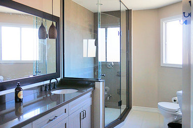Inspiration for a large modern bathroom remodel in Toronto
