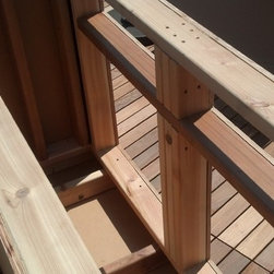 Custom Exterior IPE Deck and Storage - Outdoor Benches