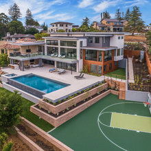 deck and landscaping