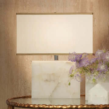 Fabre White Stone Large Table Lamp