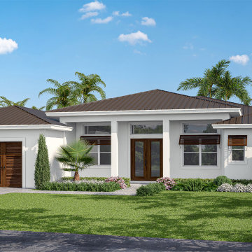 Exterior Home from 3D Model to Final Render