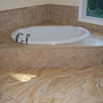 tile floors, tub platform, set square, diagonal, herringbone, basket weave and f