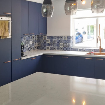Mexican Talavera Patchwork in the Kitchen