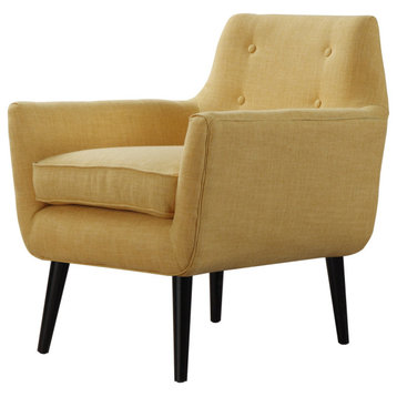 Clyde Mustard Linen Chair