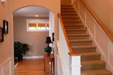 Elegant staircase photo in Seattle