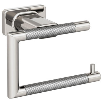 Amerock Esquire Contemporary Single Post Toilet Paper Holder, Polished Nickel/St