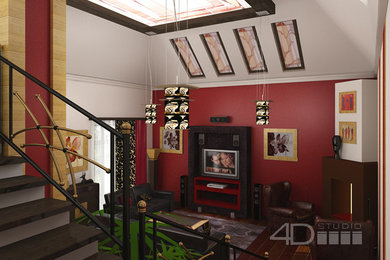 Trendy living room photo in Other
