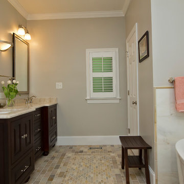 Stunning Marble & Quartzite Master Bath