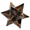 Luxe Geometric Faceted Star Shape Sculpture Horn Paperweight Minimalist