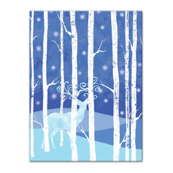 DDCG - Magical Winter Night Canvas Wall Art, 18"x24" - Prints And Posters