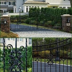 Custom Ornamental Iron Entrance Gate - Outdoor Products