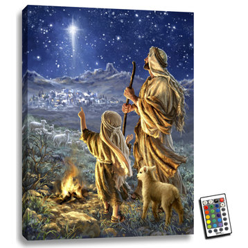 "Shepherds Keeping Watch" 18x24 Fully Illuminated LED Wall Art