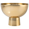 Serene Spaces Living Gold Decorative Pedestal Bowl, Large