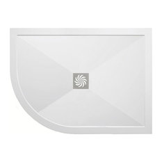 Solid Stone Shower Tray Quadrant White, 900x900 mm