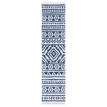Safavieh Augustine Collection AGT849 Rug, Navy/Ivory, 2' X 9'