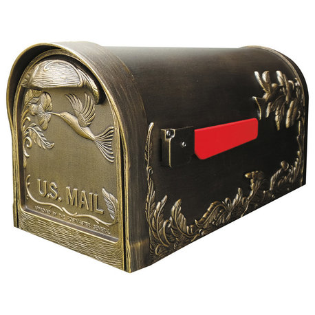 Hummingbird Curbside Mailbox, White